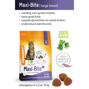 Fokker Maxi-Bite Kattenvoer Large Breed 10 kg