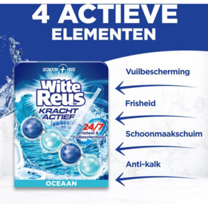 10x Witte Reus Toiletblok Kracht Actief Oceaan - 16.09 euro