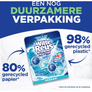 10x Witte Reus Toiletblok Kracht Actief Oceaan - 16.09 euro