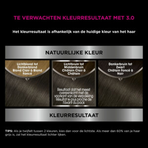 3x Garnier Olia Permanente Crèmekleuring 3.0 Donkerbruin - 42.61 euro