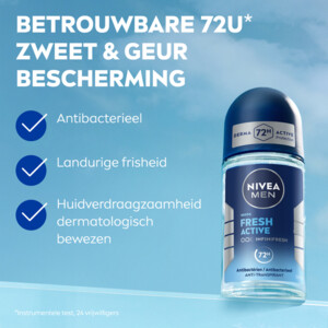 6x NIVEA Men Deodorant Roller Fresh Active - 32.77 euro