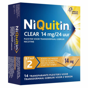Niquitin Clear Pleisters 14mg Stap 2 - 42.99 euro