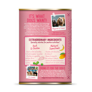 Edgard & Cooper Blik Vers Vlees Puppy Hondenvoer Eend - Kip 400 gr