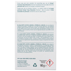 Kneipp Geurkaars Deep Relaxation - Sandalwood en Patchouli - 8.99 euro