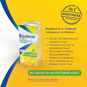 Bisolvon Hoestsiroop 2-in-1 Suikervrij - 10.29 euro