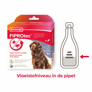 Beaphar Fiprotec Anti Teken- & Vlooiendruppels Hond 40 - 60 kg 4 stuks