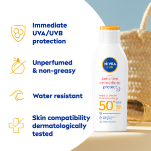NIVEA Sun Sensitive Anti-Allergie Zonnemelk SPF 50 - 27.99 euro