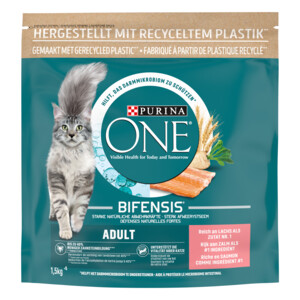 4x Purina ONE Adult Zalm - Volkoren Granen 1,5 kg