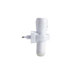 Alecto ATL-110 - Oplaadbare LED zaklamp / automatisch LED nachtlampje Wit - 20.99 euro