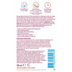 Vision Zonnebrand Kids Aqua SPF 50+ - 23.99 euro