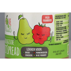 Love My Veggies Fruitspread Peer Framboos - 3.25 euro