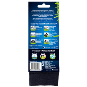 3x Lucovitaal Bamboe Sok Lang Blauw Maat 39-42 - 6.72 euro