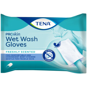 45x TENA Proskin Wet Wash Gloves Frisse Geur - 73.99 euro