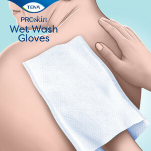 45x TENA Proskin Wet Wash Gloves Frisse Geur - 73.99 euro