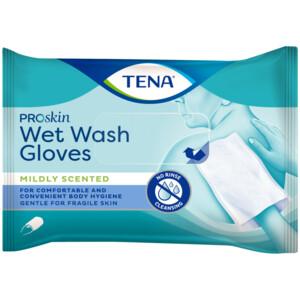 TENA Proskin Wet Wash Gloves Mild Geparfumeerd - 1.69 euro