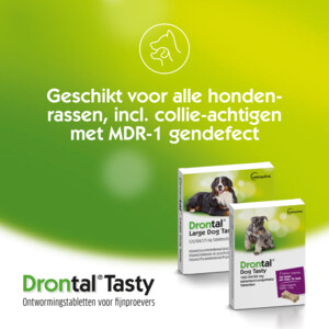 Drontal Ontworming Tabletten Hond vanaf 35 kg 2 tabletten