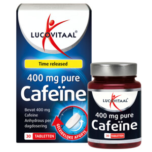 2x Lucovitaal Pure Cafeïne 400 mg - 9.99 euro