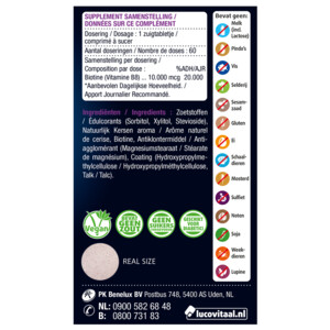 Lucovitaal Biotine 10.000 mcg Forte - 15.99 euro