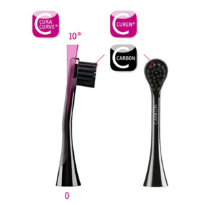 Curaprox Black is White Hydrasonic Opzetborstels Carbon Duo - 25.39 euro