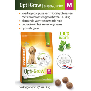 Fokker Opti-Grow Hondenvoer M 13 kg