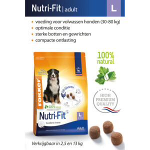 Fokker Nutri-Fit Hondenvoer L 13 kg