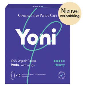 3x Yoni Biologisch Katoenen Maandverband Heavy - 13.99 euro