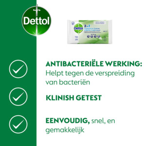 Dettol Hygienische Doekjes 2in1 - 4.25 euro