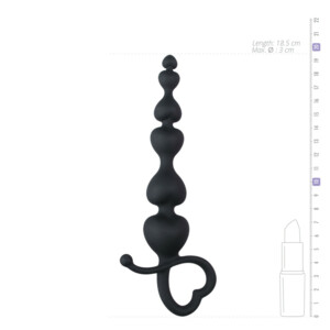 Easytoys Anaal Kralen met Hartje Zwart - 9.99 euro