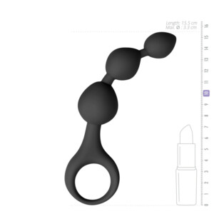 Easytoys Siliconen Anale Kralen Dildo  Zwart - 12.99 euro