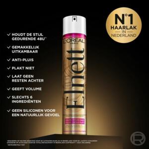 3x L'Oréal Elnett Satin Haarspray Volume Extra Sterk - 19.88 euro