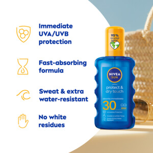 NIVEA Sun Protect en Dry Touch Verfrissende Vernevelende Zonnebrand Spray SPF 30 - 23.05 euro