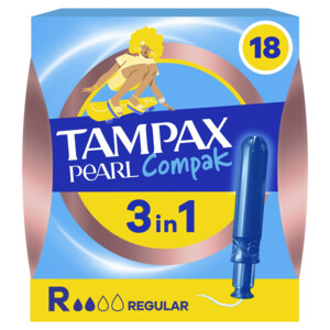 8x Tampax Pearl Compak Regular Tampons Met Inbrenghuls - 36.75 euro