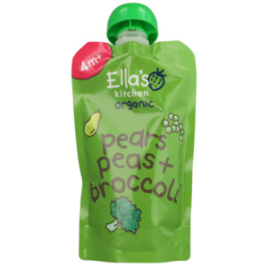 7x Ella's Kitchen Biologisch Knijpfruit 4+m Peren, Doperwten & Broccoli - 10.44 euro