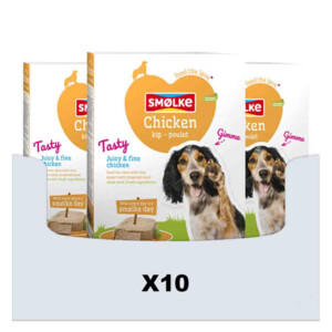 10x Smolke Hondenvoer Vers Gestoomd Kip