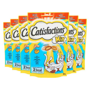 6x Catisfactions Kattensnoepjes Zalm - Kaas