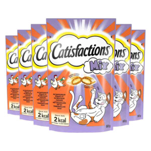 6x Catisfactions Kattensnoepjes Kip - Eend